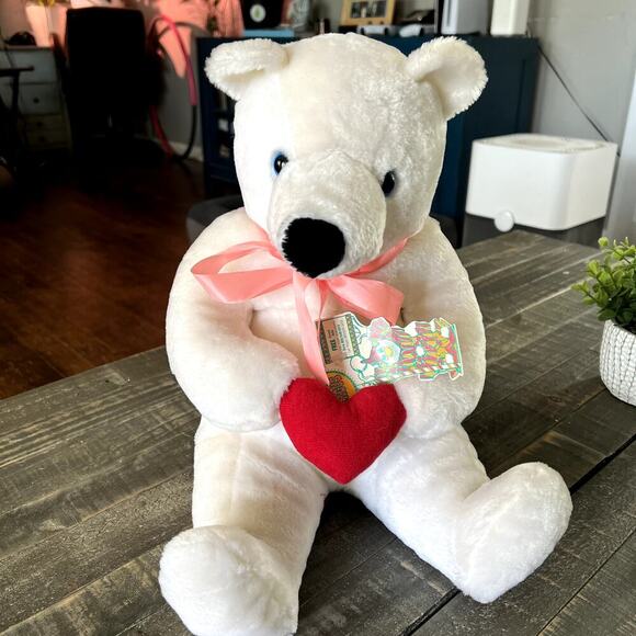 Wonder Toys Circus Circus White Teddy Bear Plush, Stuffed Animal - Picture 1 of 5